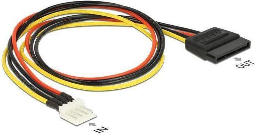 SATA 15 Pin auf 4 Pin Floppy Stromkabel 40cm Adapter