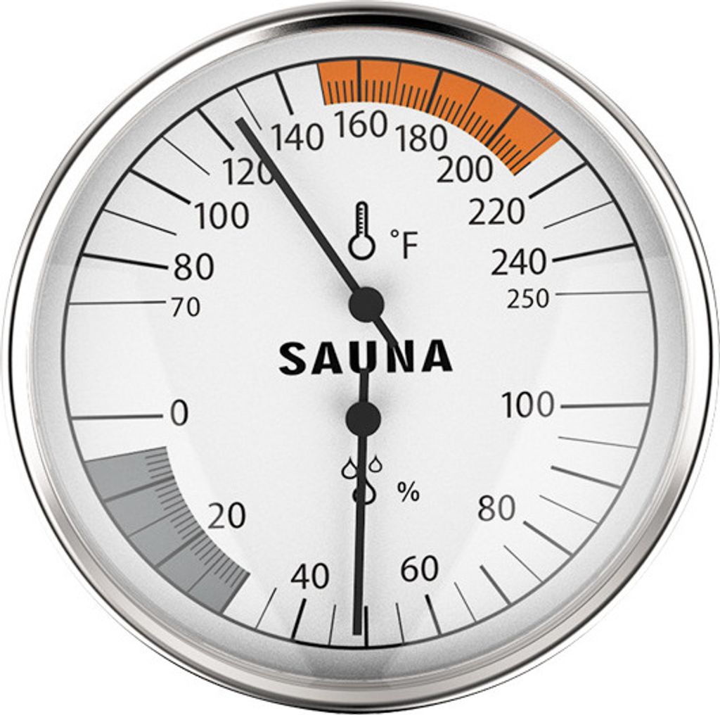 INF Termometr i higrometr do sauny - Fahrenheit Zdjęcie produktu 