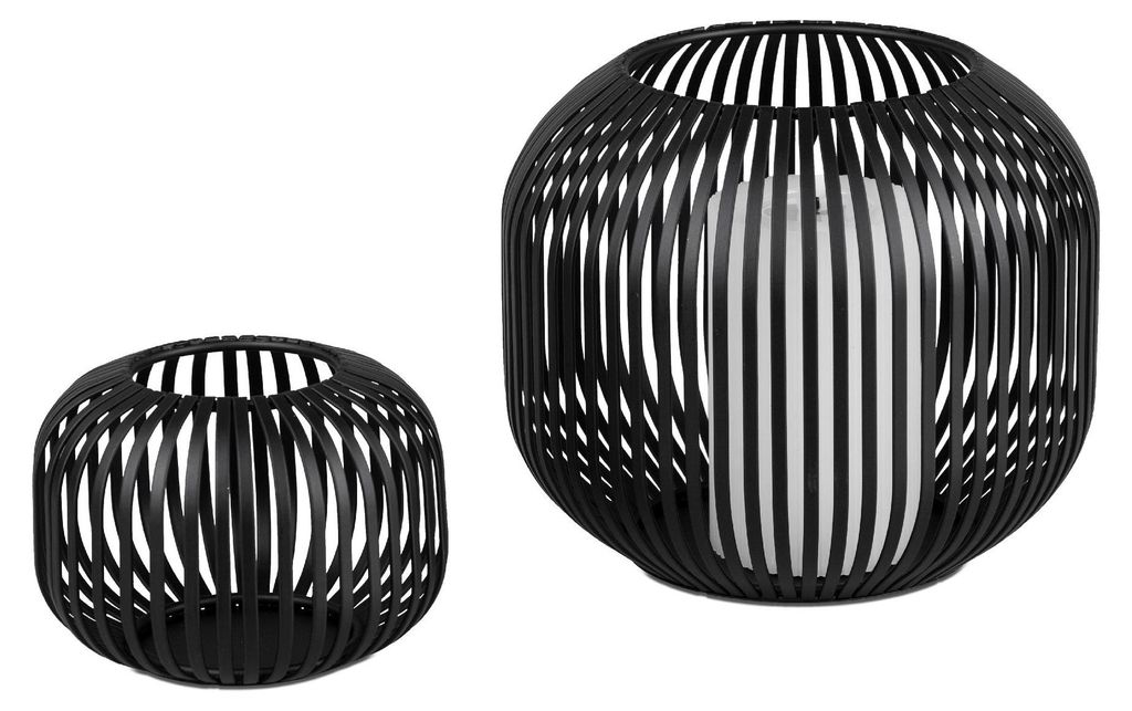2er Set Windlichter Wili Stäbe in Kugelform 10 + 18cm Produktbild 