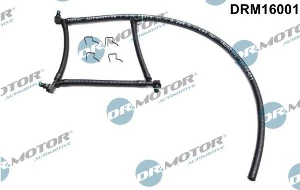 DR.MOTOR AUTOMOTIVE DRM16001 Leckkraftstoff-Schlauch passend für PEUGEOT 206 Schrägheck (2A/C) Rücklaufleitung Common Rail