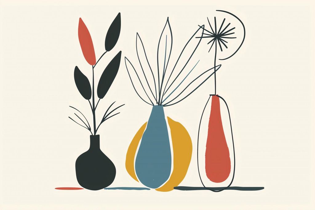 Plakat 60x40cm Blumige Muster