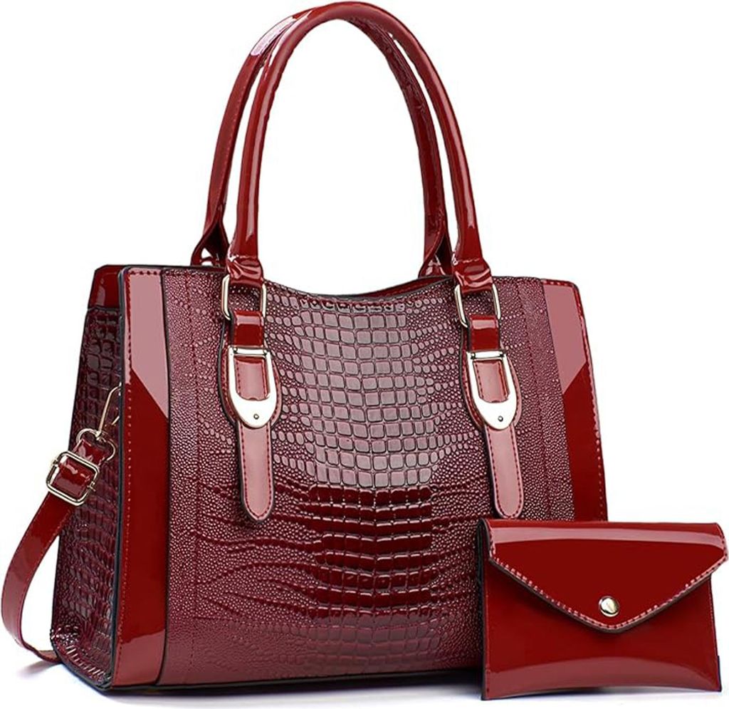 OKWISH Handtaschen, 2er-Set Schultertasche & Handtasche Damen, Elegante Tote Bag für Alltag, Arbeit, Shopping, Büro, Groß & Vielseitig, Modeacce...