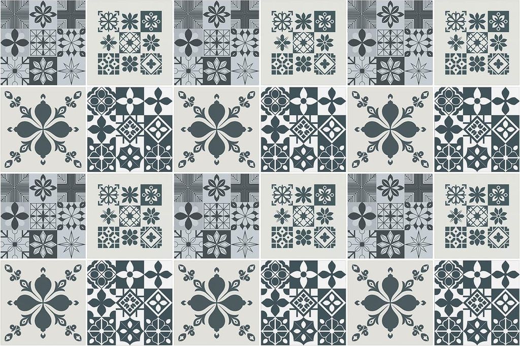 Fliesenaufkleber 15x15 cm – 24 Stück – Selbstklebend – Wasserfest – Pflegeleicht – Hitzebeständig – Für Küche & Bad – Modische Fl...