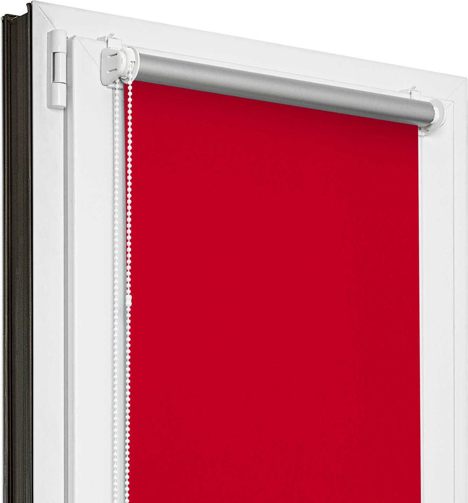 Estika Verdunklungsrollo ohne bohren - 65 x 150 cm - Rot - Thermorollo