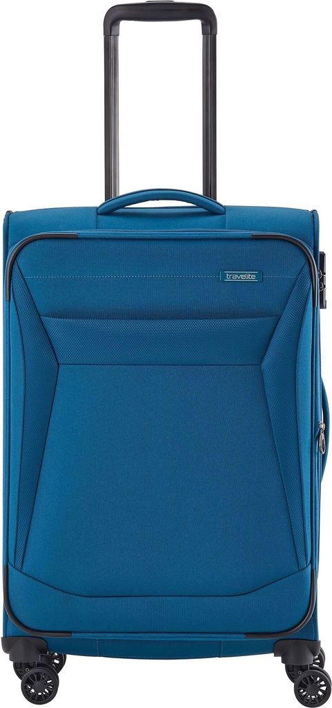 travelite 4 Rad Koffer Chios M 67 cm mit Dehnfalte Petrol Produktbild 