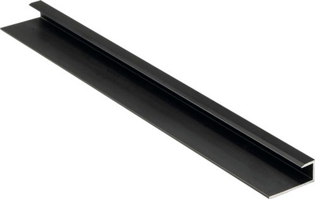 Aluminium U-Profil schwarz matt 2600 x 18 x 6 x 5,5 mm