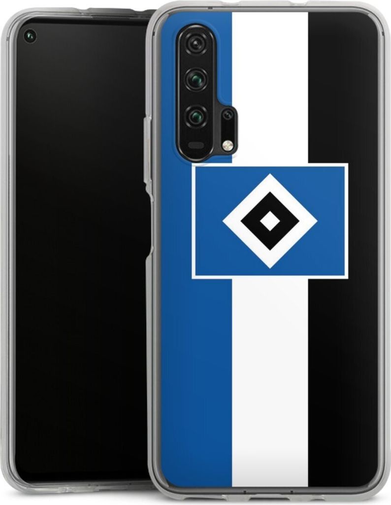 DeinDesign Handyhülle für Huawei Honor 20 Pro Silikon Hülle Case Smartphone Schutzhülle HSV Hamburger SV Streifen