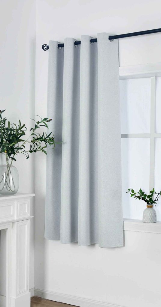Verdunkelungsvorhang Ösen Raffhalter HxB 175x145 cm Stein 100% Verdunkelung Blackout »München Dark« Dreischichtige Bindung Fischgrätmuster 202410