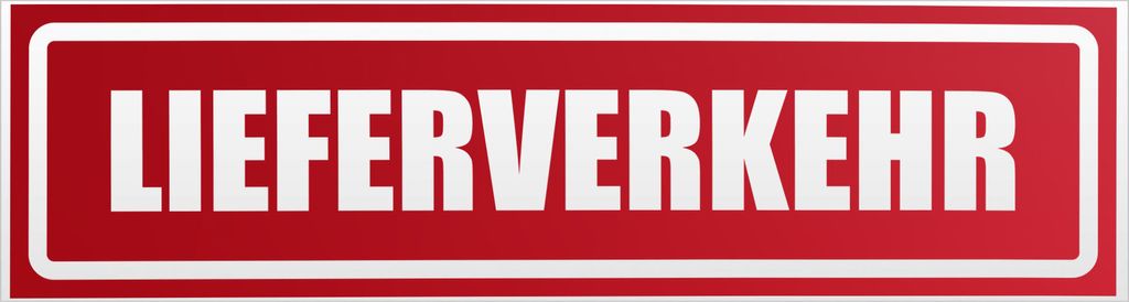 Kiwistar Lieferverkehr invertiert Magnetschild Schild magnetisch - 45cm Rot - reflektierend - Magnetfolie für Auto PKW Kfz