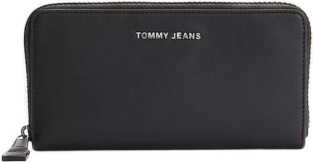 Grand Portefeuille Femme Noir Tommy Jeans - Compagnon en Simili Cuir Lisse