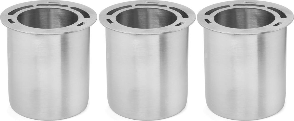 Moritz 3x Edelstahl Dose für Ethanol 300 ml + Sparplatte Bioethanol Brenngel Dose Tischkamin Tischfeuer Kamin