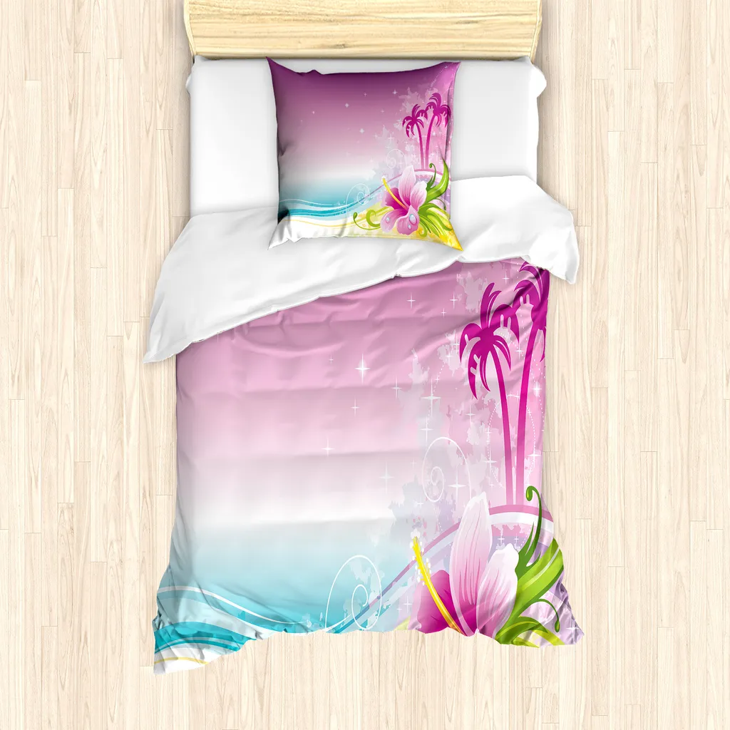Set Letto ABAKUHAUS Luau Hibiscus Palms - Stile Tropical per la tua Camera