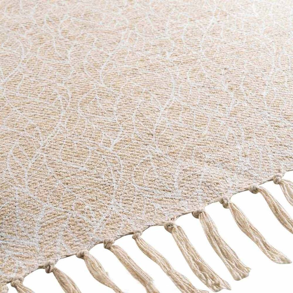 Teppich 120 cm x 170 cm White Leaves