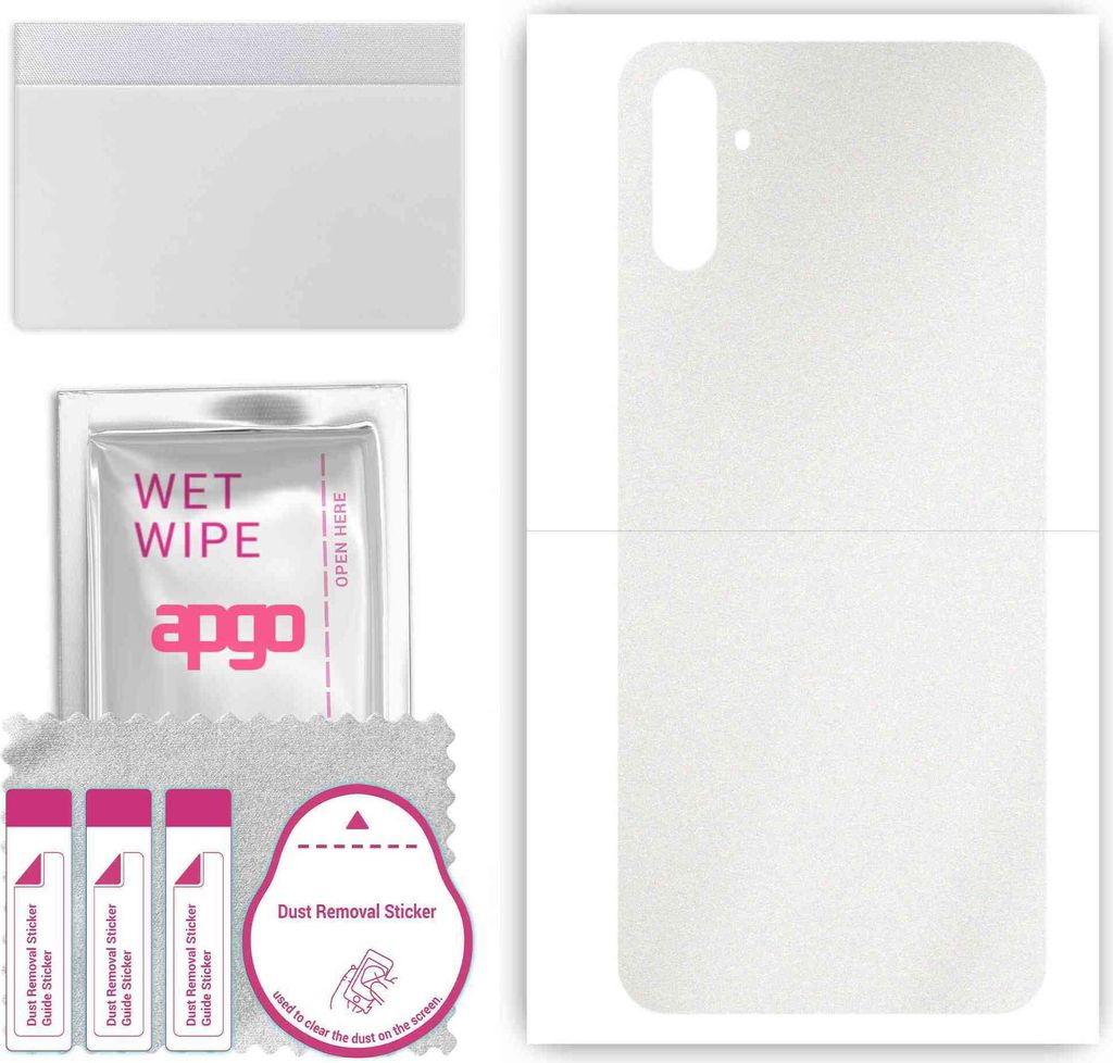 apgo Rückseite Schutzfolie, Skin, kompatibel mit Realme C3i, Hinten Displayschutzfolie aus Vinylfolie, kratzfest, einfache Montage - Matt Transparent