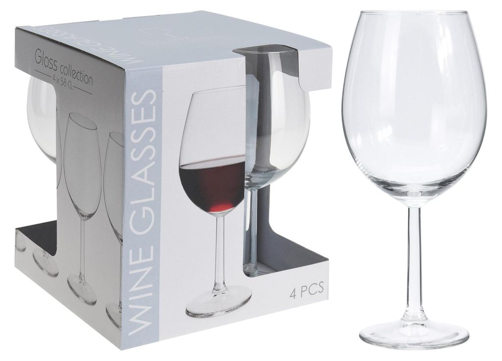 Excellent Houseware Satz von 4 Rotweingläsern 58cl Produktbild 
