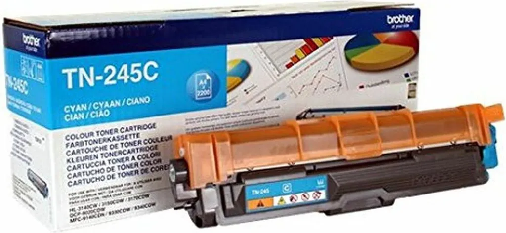 Toner Brother TN245C Cyan pour imprimer vos dossiers et graphiques laser