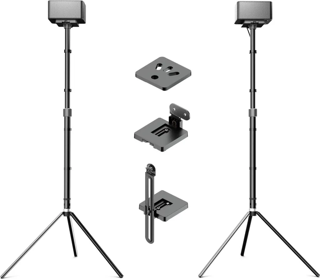 Support d'enceinte noir ULTIMEA réglable de 62 à 93 cm pour surround