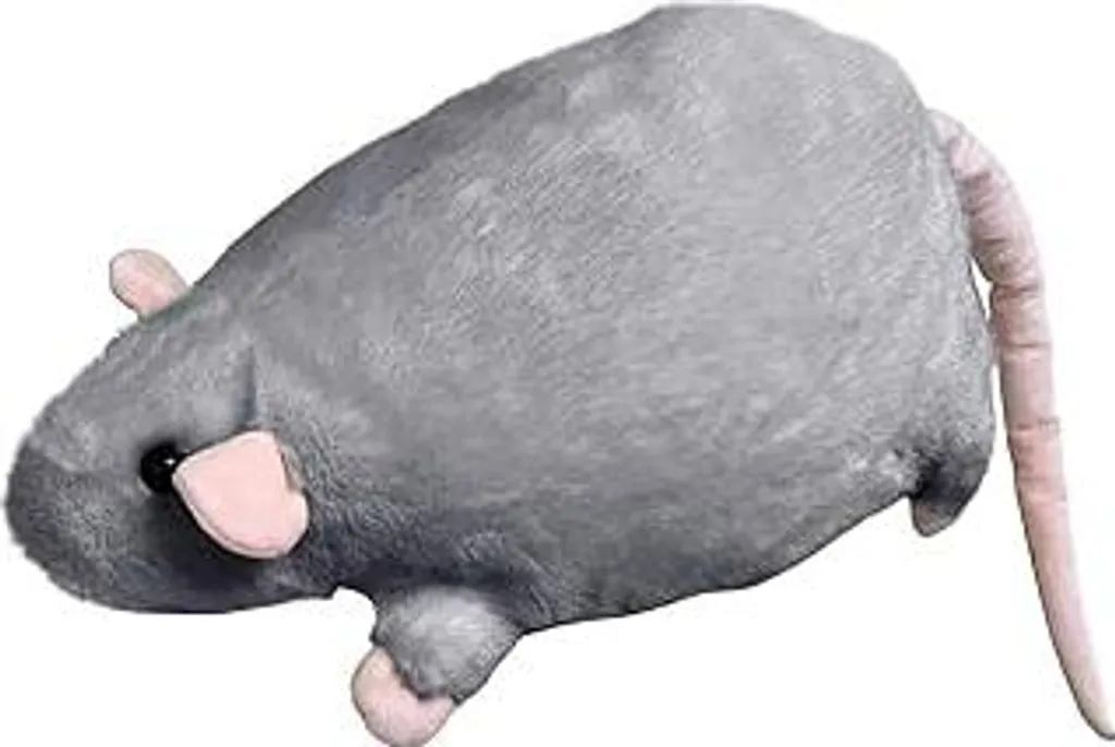 Topolini di peluche, grazioso topolino peluche, simulazione topolino peluche, morbido ratto peluche, peluche imbottito per bambini bambine gioco di ruolo antistress (35 cm, grigio)