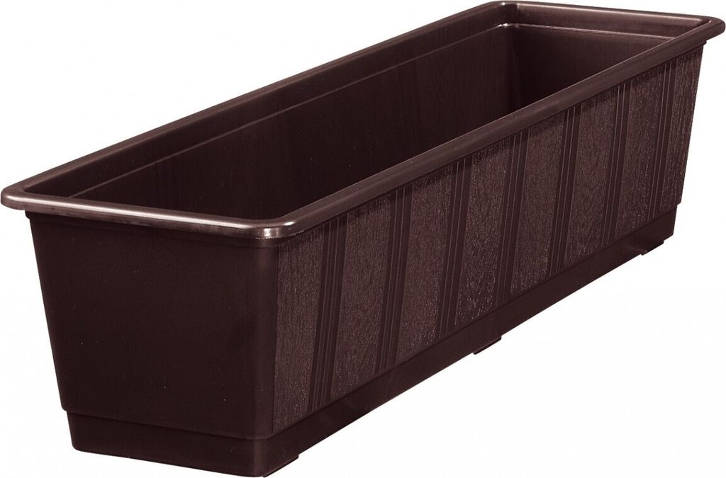 Geli Balkonkasten STANDARD Braun mit Holzstruktur 50 cm - Produktbild 