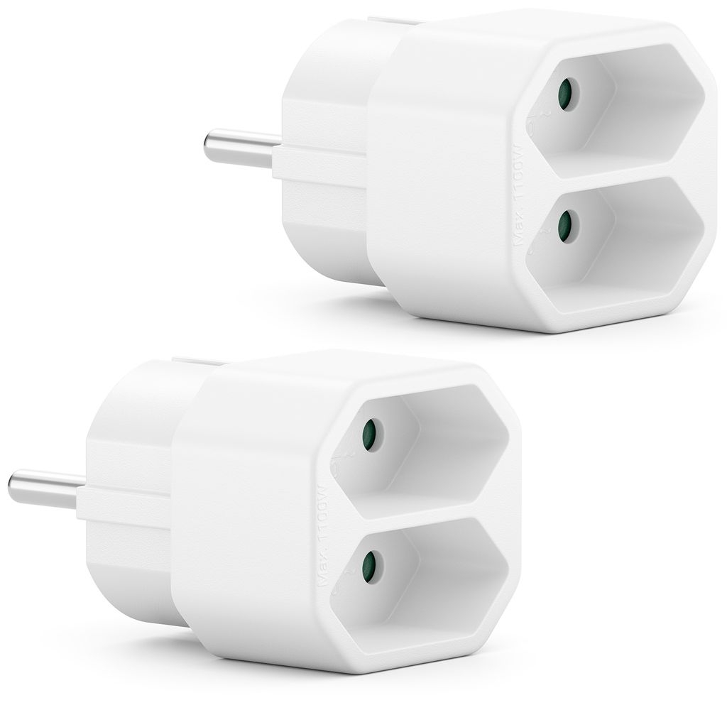 deleyCON 2 Stück Mehrfachstecker Mehrfachsteckdose Indoor Produktbild 