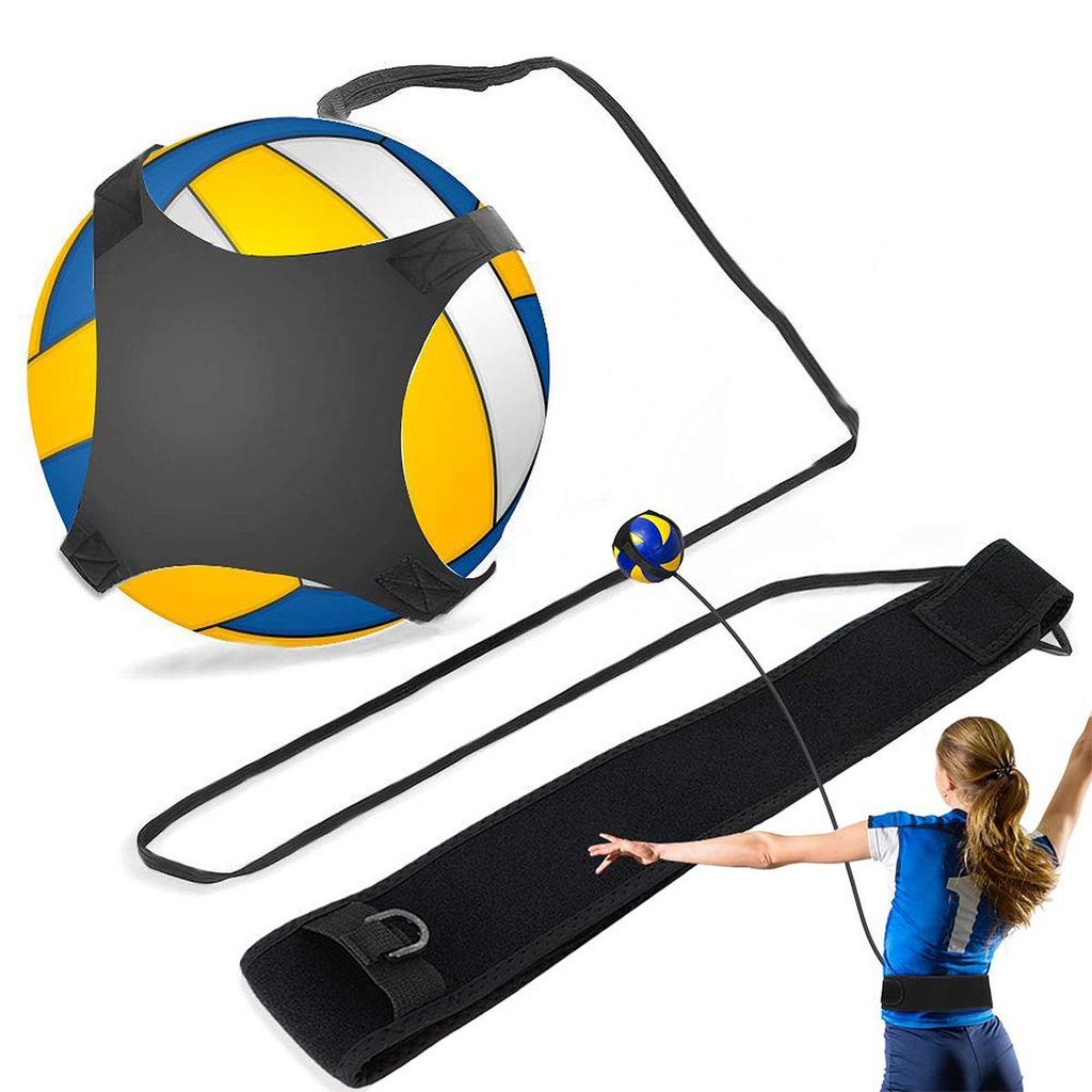 Volleyball Trainingsgürtel Set mit Ballseil elastisch Springtrainer verstellbar Solo Trainingshilfe für Volleyball Fußball Kinder Erwachsene
