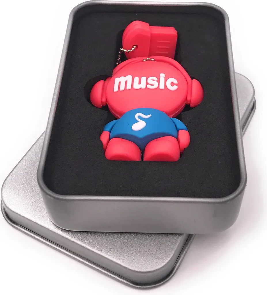 Onwomania Music Man Music Red Chiave USB in confezione regalo in alluminio 64 GB USB 3.0