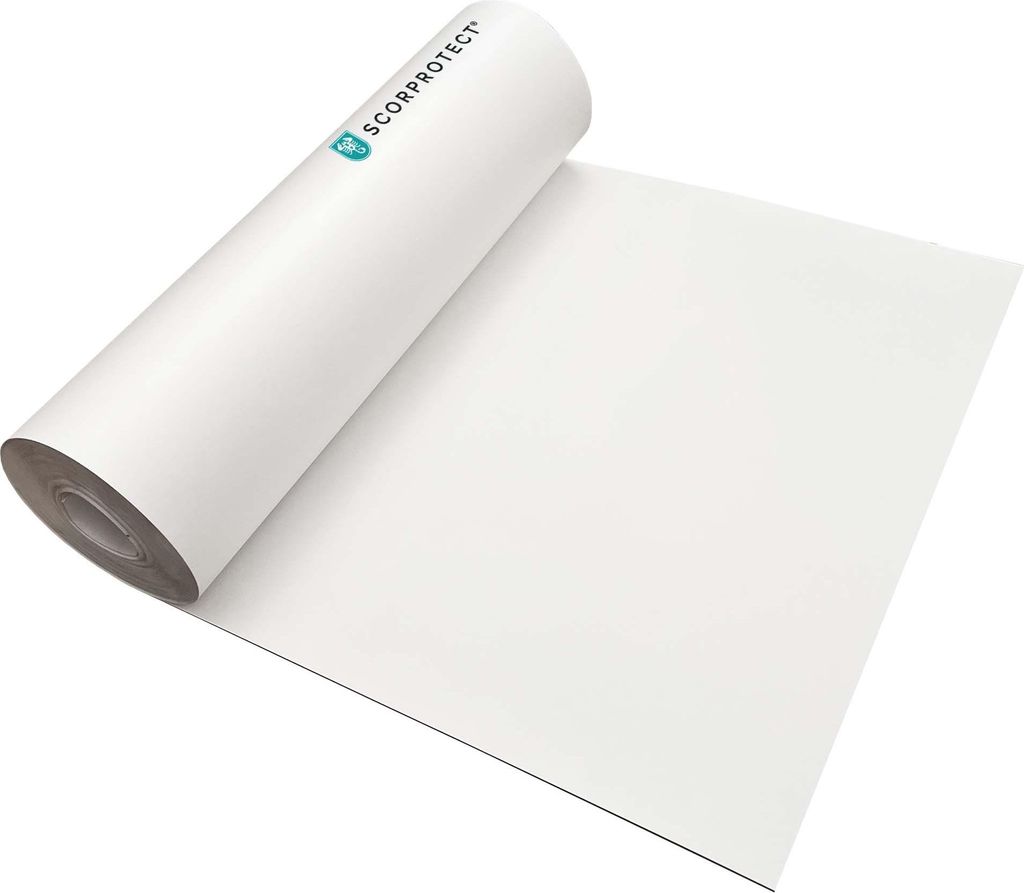A roll of white paper with a portion unrolled, shown on a white background.