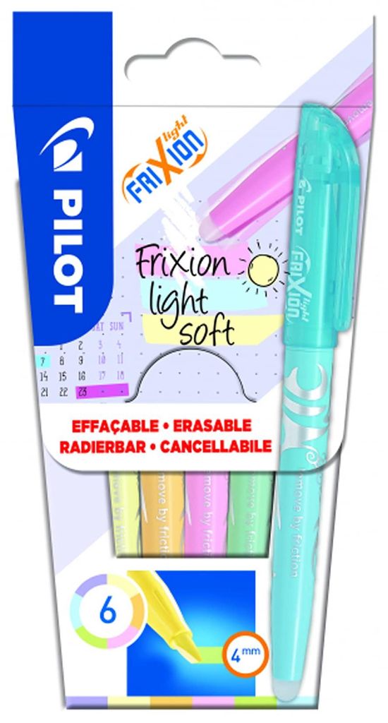 PILOT 572572 PILOT Textmarker FRIXION light soft, 6er Etui Image du produit 