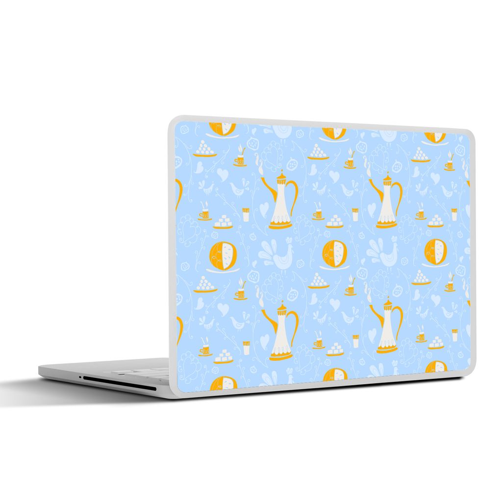 MuchoWow Laptop Aufkleber Sticker Cover Muster - Hoher Tee 31x22.5 cm - Laptop-Deko