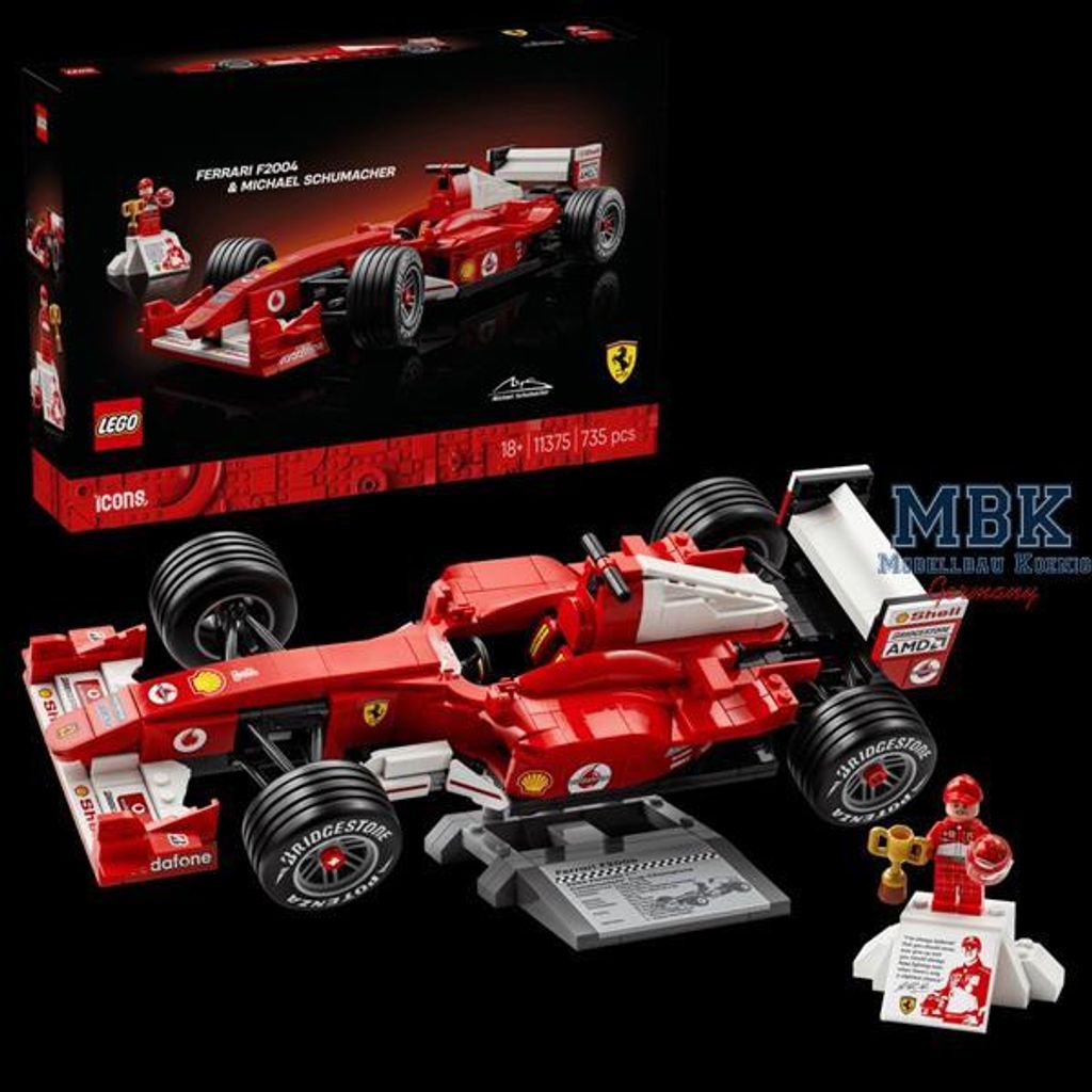 LEGO lego11375 Lego ICONS Ferrari F2004 und Michael Produktbild 