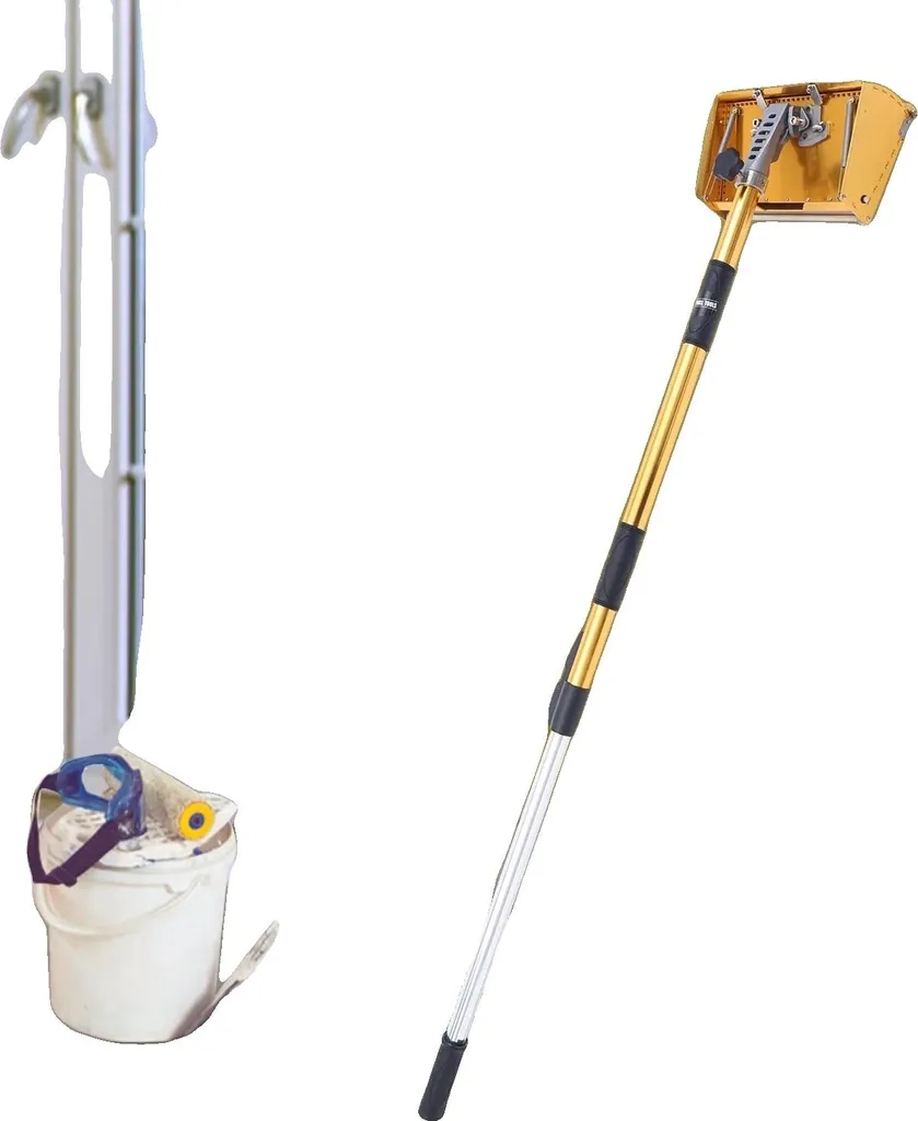 Outil de finition pour cloison sèche en aluminium 25cm avec manche 160cm
