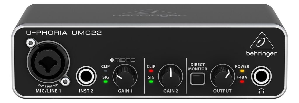 Behringer UMC22 doplňková hudební výbava Koncertní/Studio Obrázek produktu 