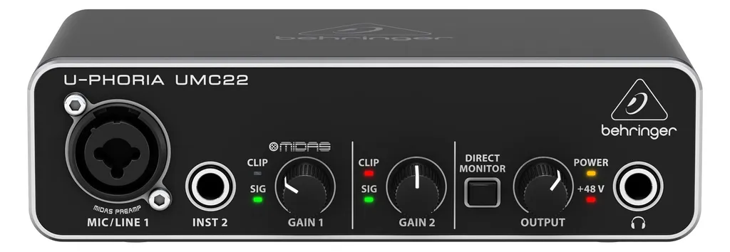 Behringer UMC22 Interface Audio USB 2x2 avec Préampli Midas 27000399