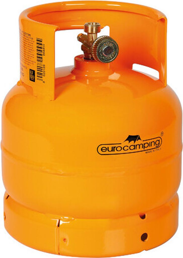 LPG-Gasflasche, vertikaler Gashahnauslass, Anschluss W20 x 1/14" links, Außengew. - 2 Kg (4,8 L)