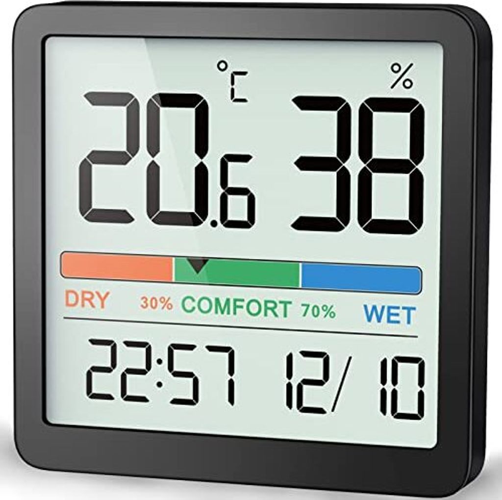 Digitaler Noklead -Thermohigrometer, tragbares Thermometer, Innenhygrometer, hohe Genauigkeit, Temperatur- und Feuchtigkeitsmessgerät der Klimareg...