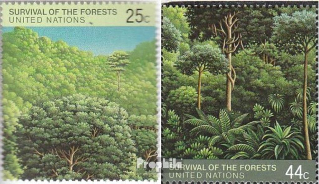 Briefmarken UNO - New York 1988 Mi 547-548 (kompl.Ausg.) postfrisch Rettet den Wald