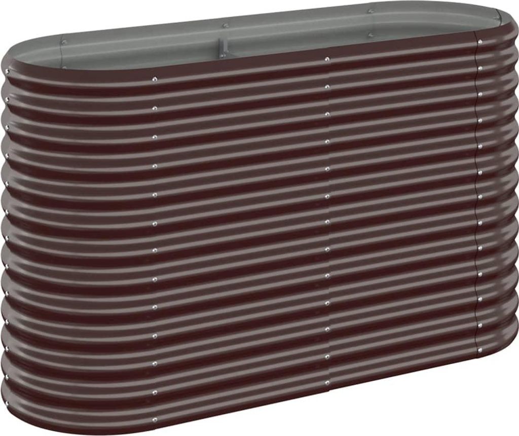 vidaXL Hochbeet Verzinkter Stahl 114x40x68 cm Braun