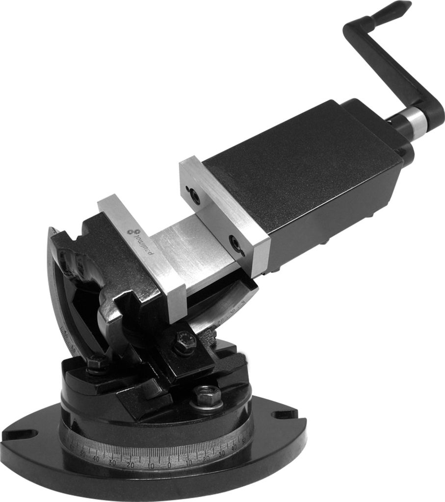 PAULIMOT 3-Achsen Maschinen-Schraubstock 104 mm Backenbreite 360° drehbar