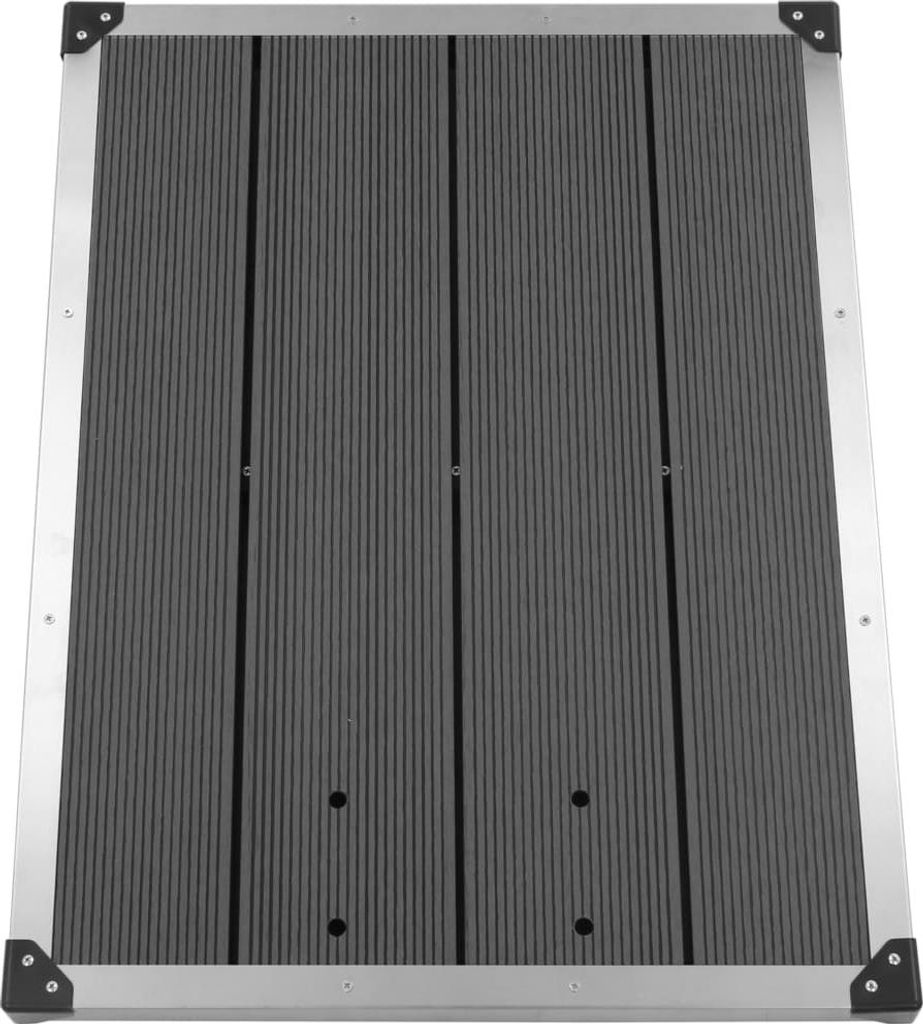 vidaXL Garten-Duschwanne WPC Edelstahl 80 x 62 cm Grau
