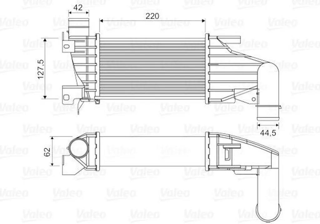 Refroidisseur d'air de suralimentation Valeo pour Opel Astra H 1.7