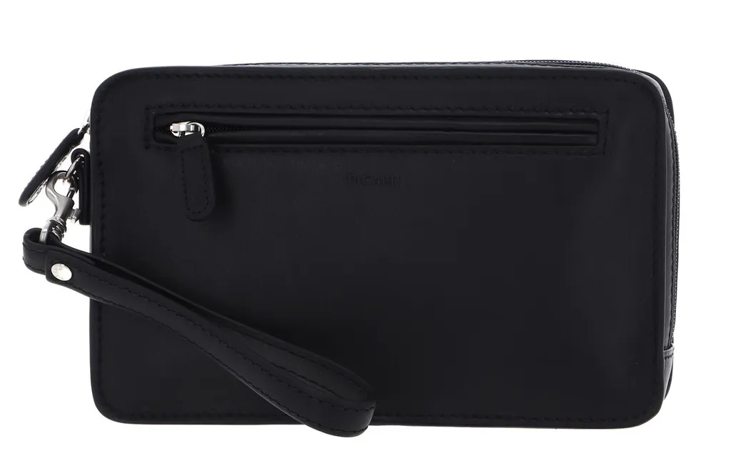 Sacoche de poignet PICARD Toscana en cuir noir anti-encombrement
