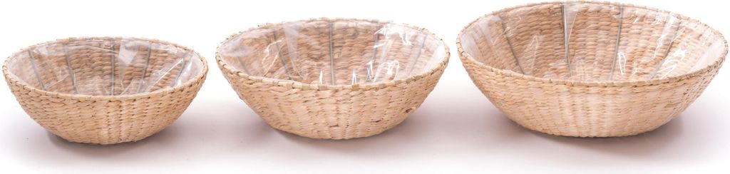 KÖRBE SET "KAYLA" | 3-teilig | Stroh Körbe, Deko Aufbewahrungskorb