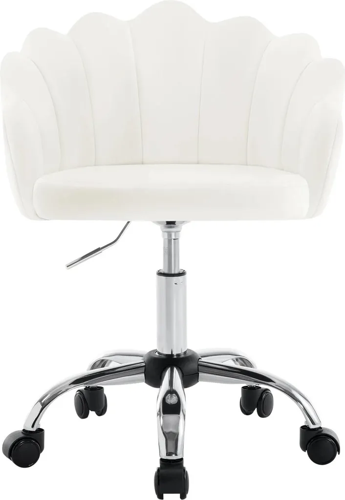 Chaise de bureau pour télétravail en velours - Confort ergonomique