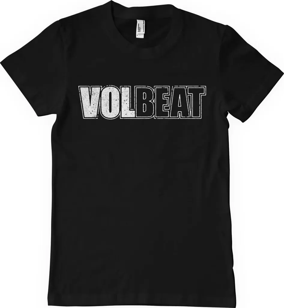 T-shirt Volbeat Logo Noir 2XL Coupe Large en Coton Durable sans Nœuds