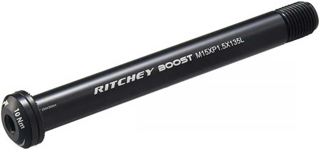 Axe traversant Ritchey 15x100 mm noir accessoire de roue VTT robuste