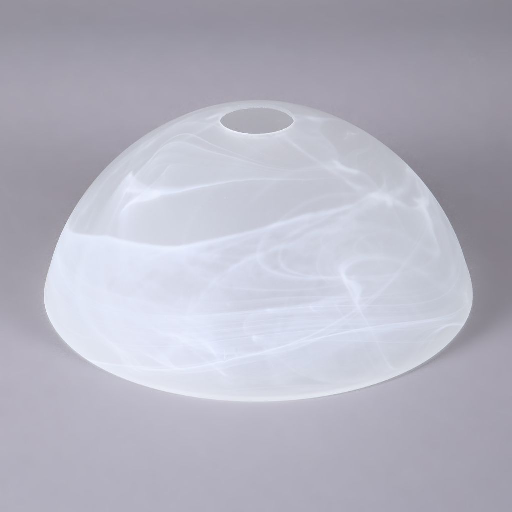 Schusterschirm Lampenglas Opal Weiß – 257 Mm E27 Ersatzglas Für Pendel-, Wand- & Tischleuchten – Glänzend, Mit Kragenrand