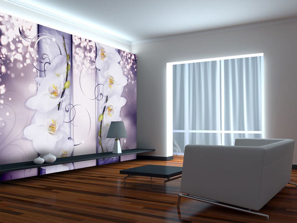 Vlies Fototapete 400x280 cm Tapeten Wandtapete XXL Blumen Orchidee b-A-0165-a-c