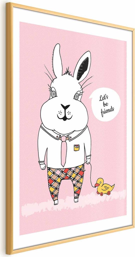 Posterpapier Poster - Rabbit's Friend 40x60 cm Für Kinder e-A-0109-ao-a