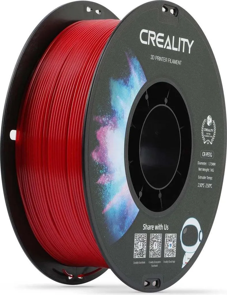 Creality PETG 1kg Rosso: Filamento 1.75mm Lucido per Idee Brillanti