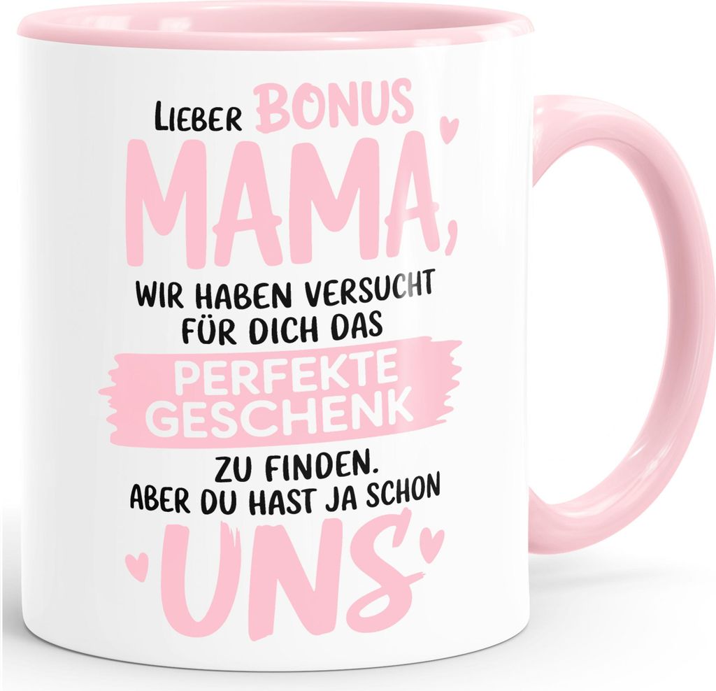 Kaffee-Tasse Spruch Du hast ja bereits uns Geschenkidee Dankeschön Mama Oma Bonus Mama MoonWorks